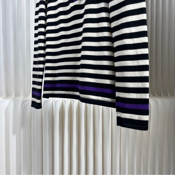 Ralph Lauren Purple and Black Striped Women’s Sweater - Picture 4 of 14